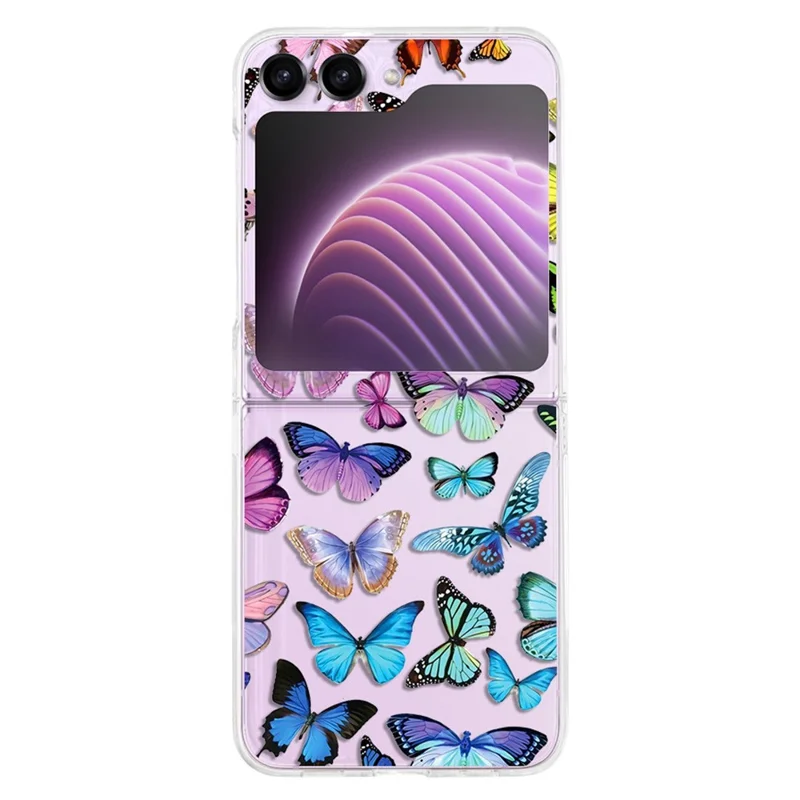 Pattern Printing Phone Case for Samsung Galaxy Z Flip5 5G , Anti-scratch PC Phone Cover - Z56