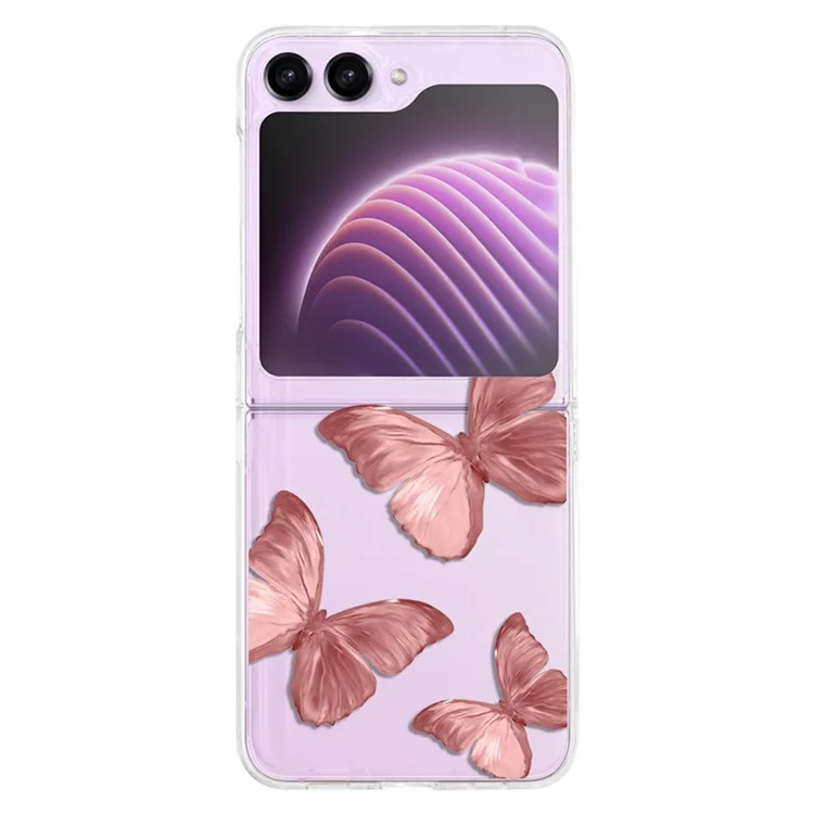 Pattern Printing Phone Case for Samsung Galaxy Z Flip5 5G , Anti-scratch PC Phone Cover - Z57