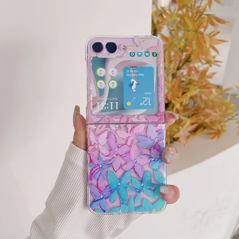 Pattern Printing Phone Case for Samsung Galaxy Z Flip5 5G , Anti-scratch PC Phone Cover - Z59