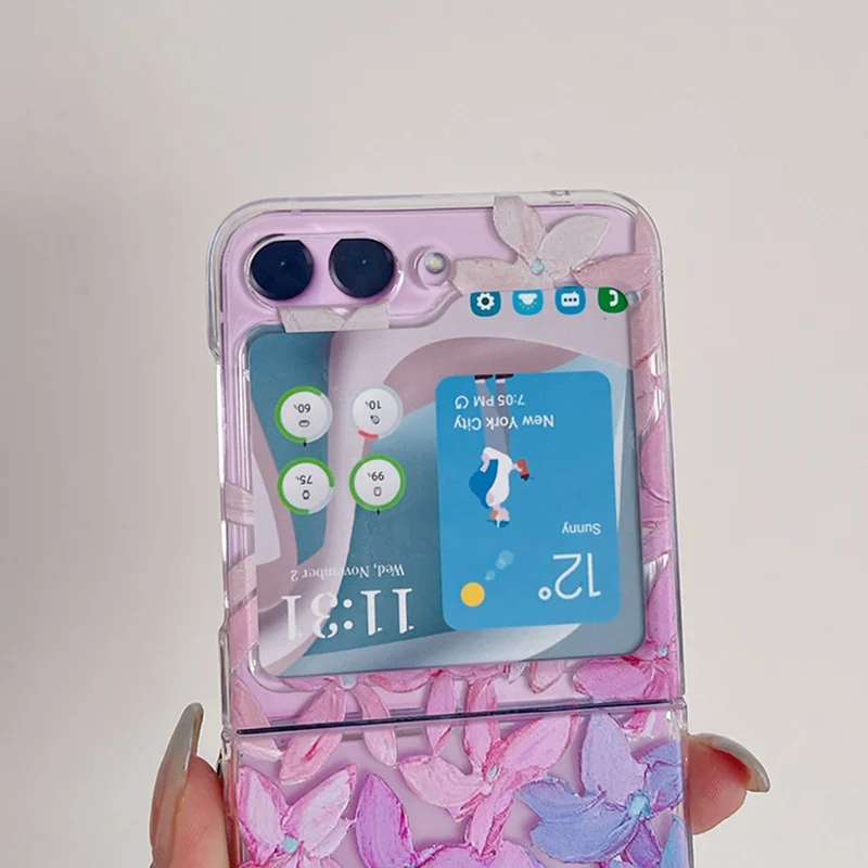 Pattern Printing Phone Case for Samsung Galaxy Z Flip5 5G , Anti-scratch PC Phone Cover - Z59