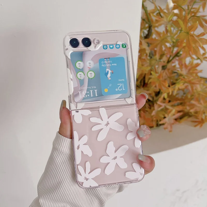 Pattern Printing Phone Case for Samsung Galaxy Z Flip5 5G , Anti-scratch PC Phone Cover - Z58
