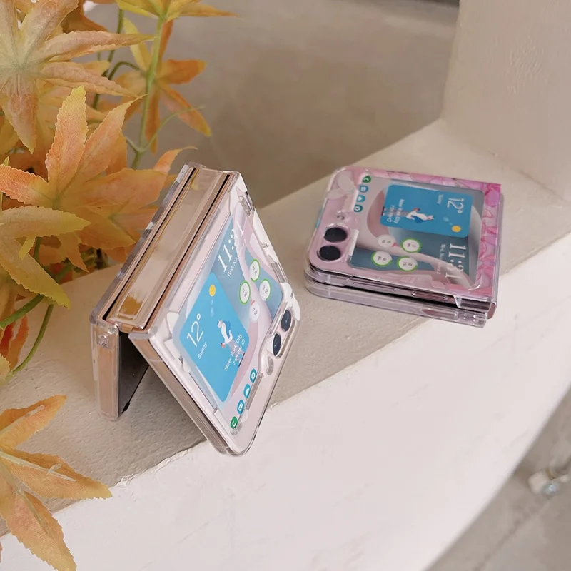 Pattern Printing Phone Case for Samsung Galaxy Z Flip5 5G , Anti-scratch PC Phone Cover - Z58