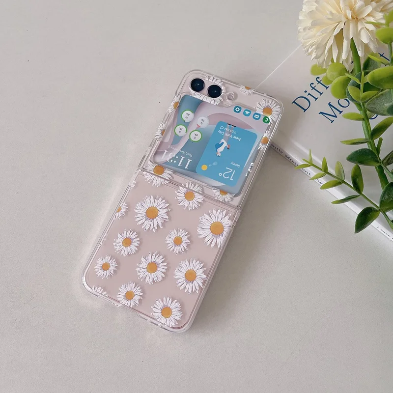 Pattern Printing Phone Case for Samsung Galaxy Z Flip5 5G , Anti-scratch PC Phone Cover - Z61