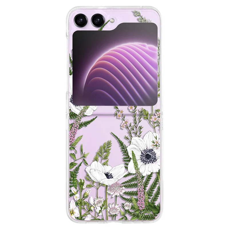 Pattern Printing Phone Case for Samsung Galaxy Z Flip5 5G , Anti-scratch PC Phone Cover - Z60
