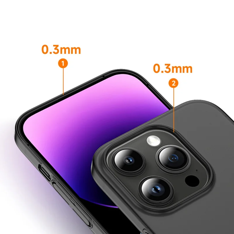 For iPhone 14 Pro Max Anti-Scratch Shell Matte Finished Phone Cover Ultra-thin Hard PP Phone Case - Transparent