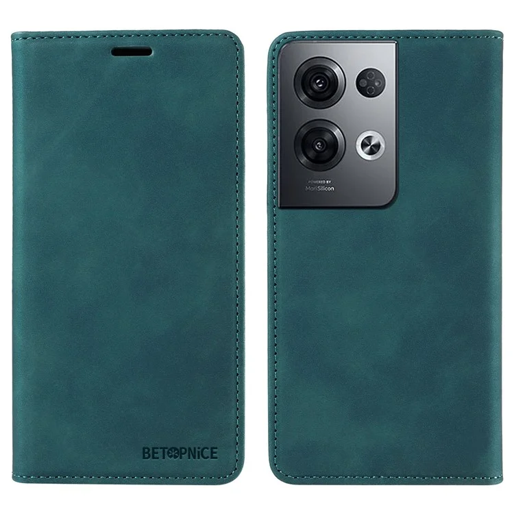 BETOPNICE 003 For Oppo Reno8 Pro 5G (Global Version) / Reno8 Pro+ (China) 5G Leather Phone Case RFID Blocking Wallet Stand Cover - Green