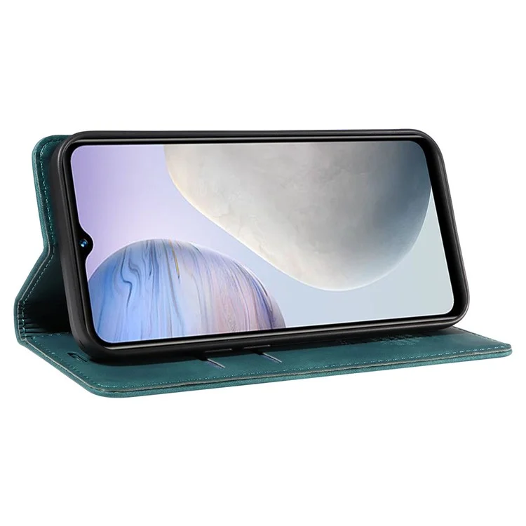 BETOPNICE 003 Leather Phone Case for vivo Y02 4G / Y11 (2023) / Y02A 4G , RFID Blocking Wallet Stand Cover - Green