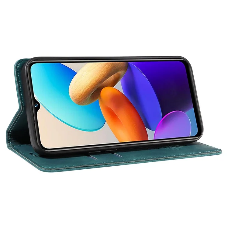 BETOPNICE 003 Pour vivo Y35 / Y22s 4G / Y22 4G RFID Blocking Cell Phone Cover Leather Wallet Stand Case - Vert