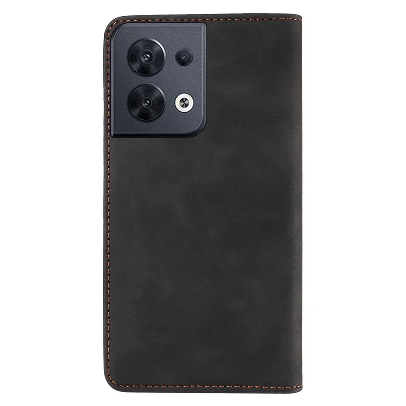 BETOPNICE 003 Wallet Shell for Oppo Reno8 5G (Global Version) RFID Blocking Leather Phone Case Stand Cover - Black