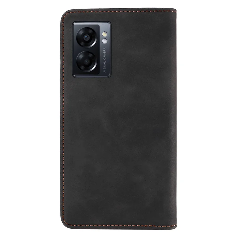 BETOPNICE 003 Pour Oppo A56s 5G / A57 (2022) 5G / A77 5G / K10 5G / A57 4G / A57e 4G / A57s 4G / A77 4G / Realme Q5i / Narzo 50 5G / V23 5G / OnePlus Nord N20 SE 4G Étui en cuir pour téléphone - Noir