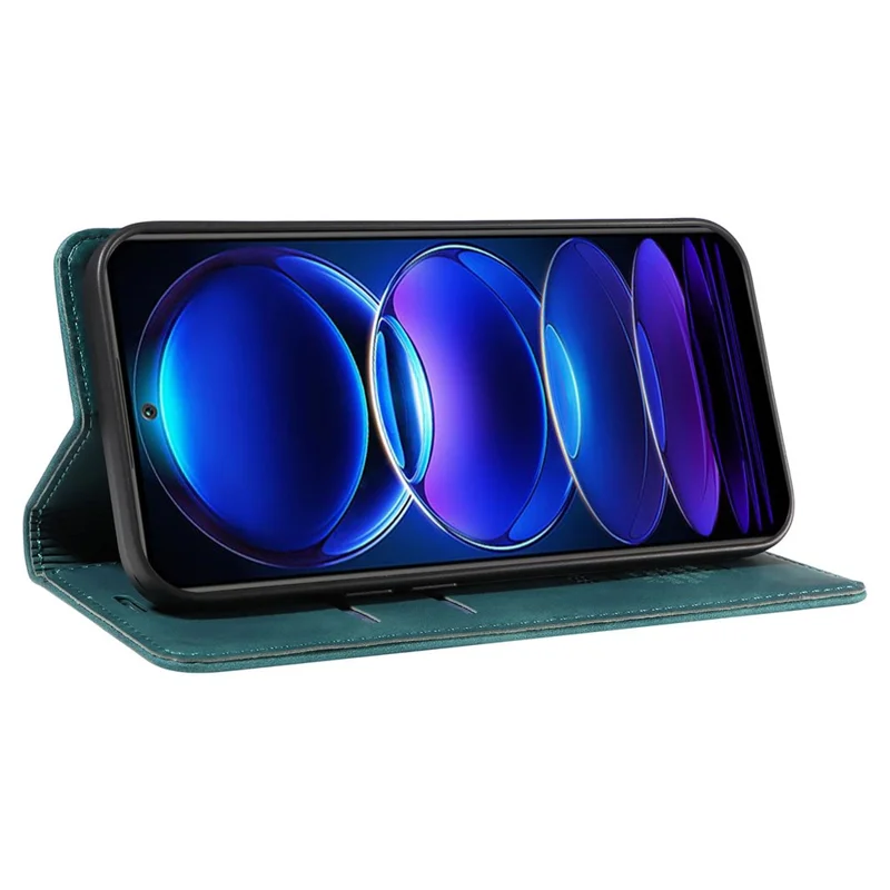 BETOPNICE 003 Für Xiaomi Redmi Note 12 5G (China) / (Indien) / (Global) / Poco X5 5G RFID-blockierende Schutzhülle aus Leder - Grün