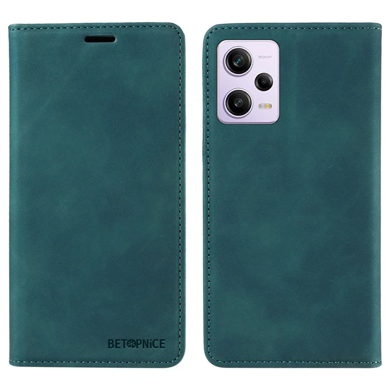 BETOPNICE 003 для Xiaomi Redmi Note 12 Pro 5G / 12 Pro Speed 5G / Poco X5 Pro 5G PU Leather RFID Blocking Phone Case - Зеленый