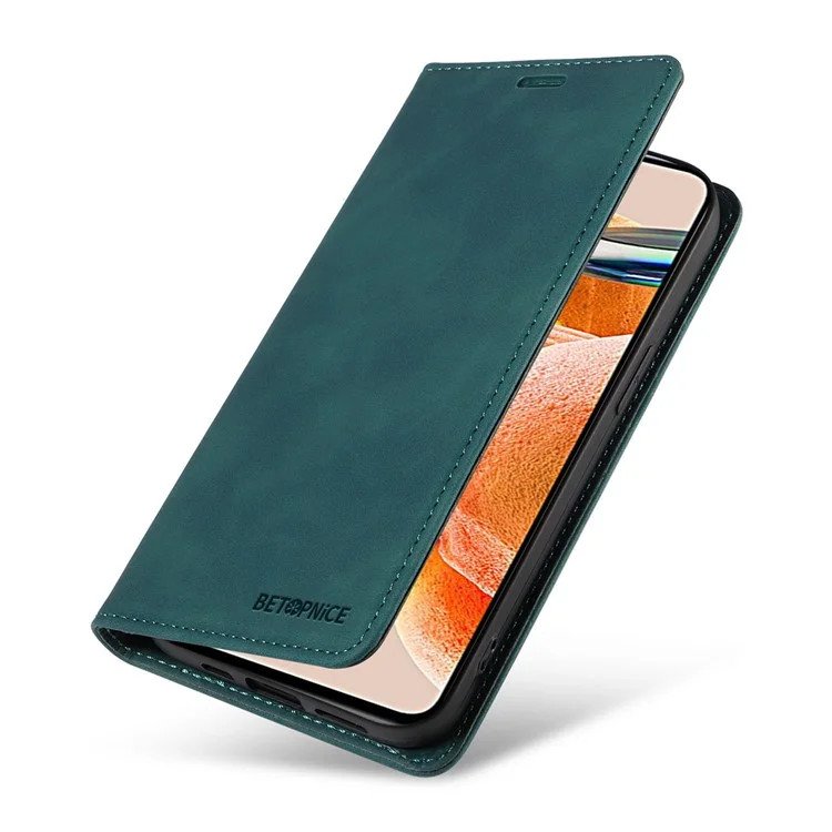 BETOPNICE 003 Per Xiaomi Redmi Note 12 Pro 4G / Note 11 Pro 4G (MediaTek) / Note 11 Pro 5G (Qualcomm) / Note 11E Pro 5G Custodia in Pelle con Blocco RFID - Verde
