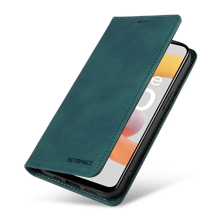 BETOPNICE 003 Para Realme C20 / C11 (2021) / C20A Capa de Proteção de Couro com Bloqueio RFID para Celular - Verde