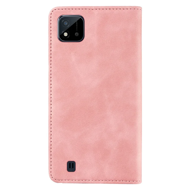 BETOPNICE 003 For Realme C20 / C11 (2021) / C20A RFID Blocking Leather Flip Cover Phone Protector Case (No Fingerprint Hole) - Pink