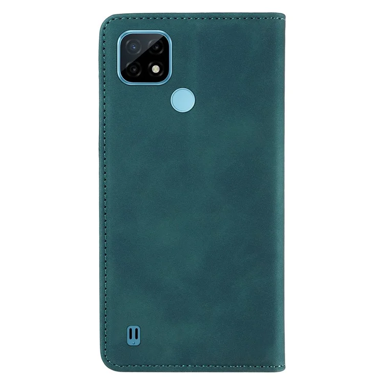 BETOPNICE 003 For Realme C21 4G / C21Y / C25Y Leather Phone Case RFID Blocking Cover (with Fingerprint Hole) - Green