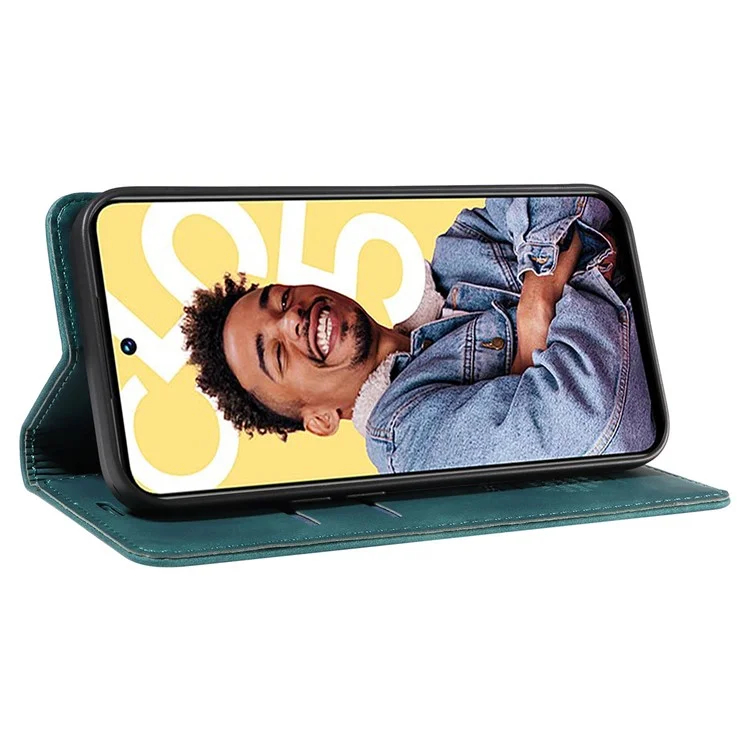 BETOPNICE 003 RFID Blocking Wallet Case per Realme C55 4G, Custodia per Telefono in Pelle PU con Supporto - Verde