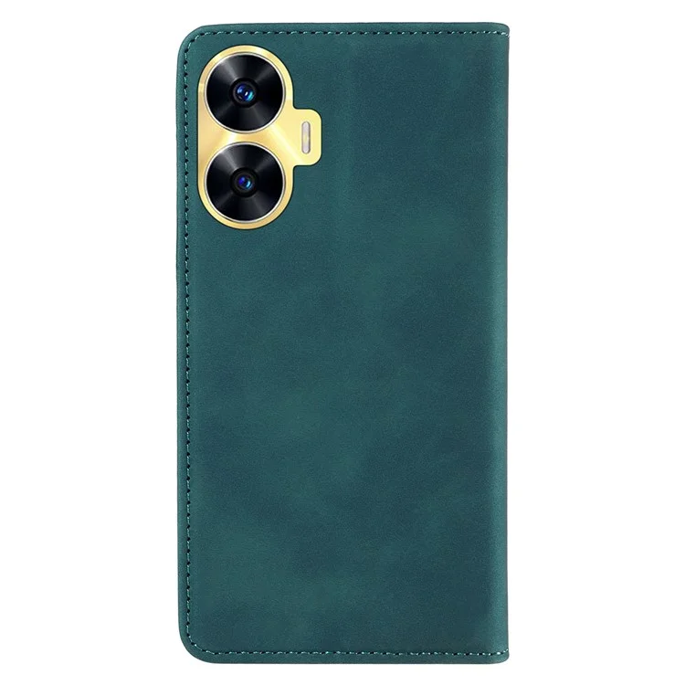 BETOPNICE 003 RFID Blocking Wallet Case per Realme C55 4G, Custodia per Telefono in Pelle PU con Supporto - Verde
