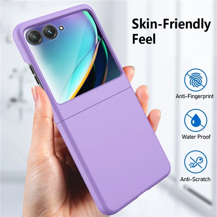 GKK For Motorola Razr 40 Ultra 5G Hard PC Phone Case Rubberized Folding Slim Phone Cover - Black