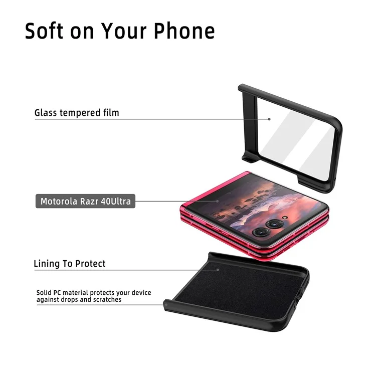 GKK For Motorola Razr 40 Ultra 5G Hard PC Phone Case Rubberized Folding Slim Phone Cover - Green