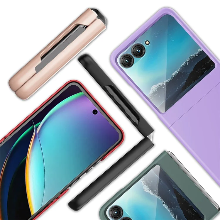 GKK For Motorola Razr 40 Ultra 5G Hard PC Phone Case Rubberized Folding Slim Phone Cover - Green