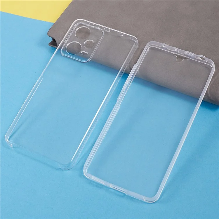 Per Xiaomi Redmi Note 12 Pro+ 5G Custodia per telefono Cornice TPU + Retro in acrilico + Protezione dello schermo in PET Copertura trasparente