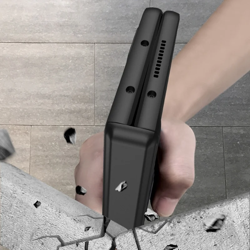 GKK For Samsung Galaxy Z Fold5 5G Kickstand PC Phone Case Magnetic Hinge Folding Phone Cover - Black