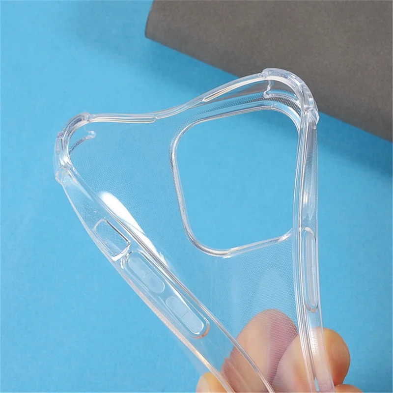 Für iPhone 15 Plus TPU Schutzhülle Transparent Fallschutz an vier Ecken Telefon-Abdeckung