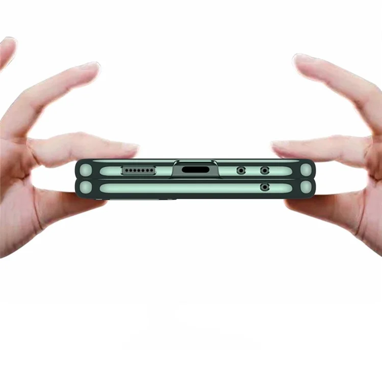 GKK For Samsung Galaxy Z Flip5 5G Electroplating Plastic Phone Case Anti-Scratch Folding Phone Cover Shell - Transparent