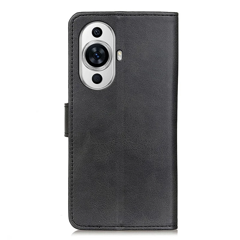 For Huawei nova 11 Pro / nova 11 Ultra PU Leather Wallet Phone Case Cowhide Texture Stand Cover - Black