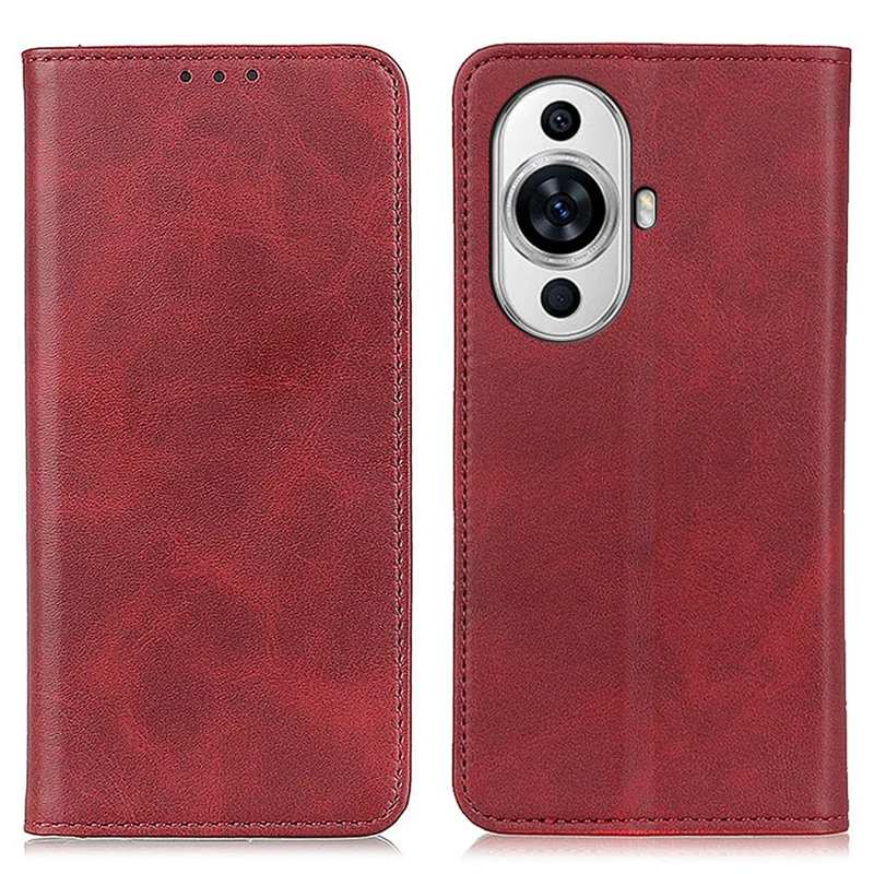 For Huawei nova 11 Pro / nova 11 Ultra Phone Case Wallet Stand Anti-scratch Split Leather Phone Cover - Red