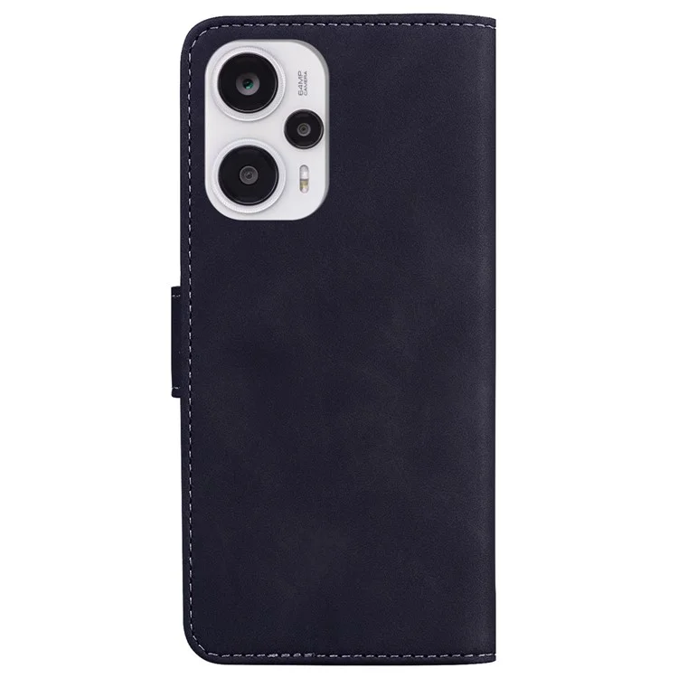 Wallet Case für Xiaomi Redmi Note 12 Turbo / Poco F5 5G, Stand PU Leder Handyhülle - Schwarz