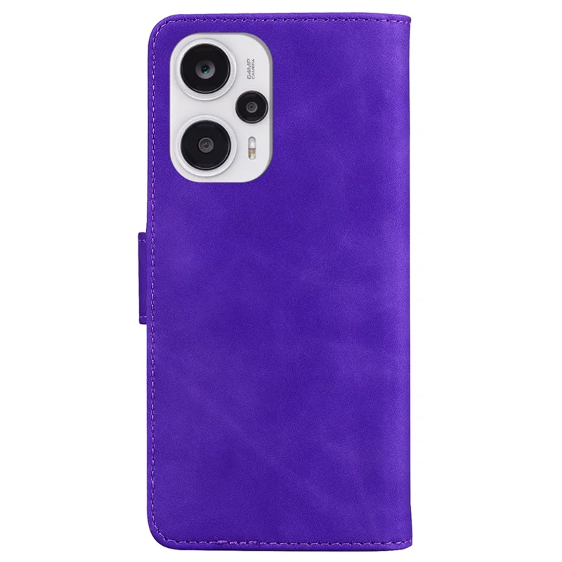 Wallet Case for Xiaomi Redmi Note 12 Turbo / Poco F5 5G , Stand PU Leather Phone Cover - Purple