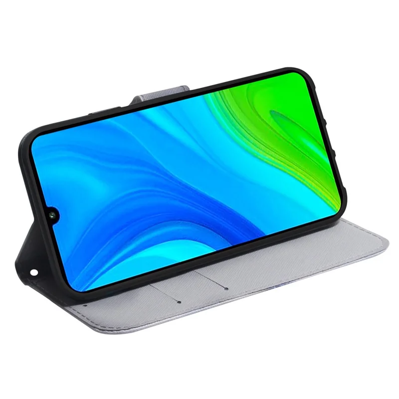 Flip PU Leather Case for Xiaomi Redmi Note 12S 4G Pattern Printing Stand Wallet Phone Cover - Wolf