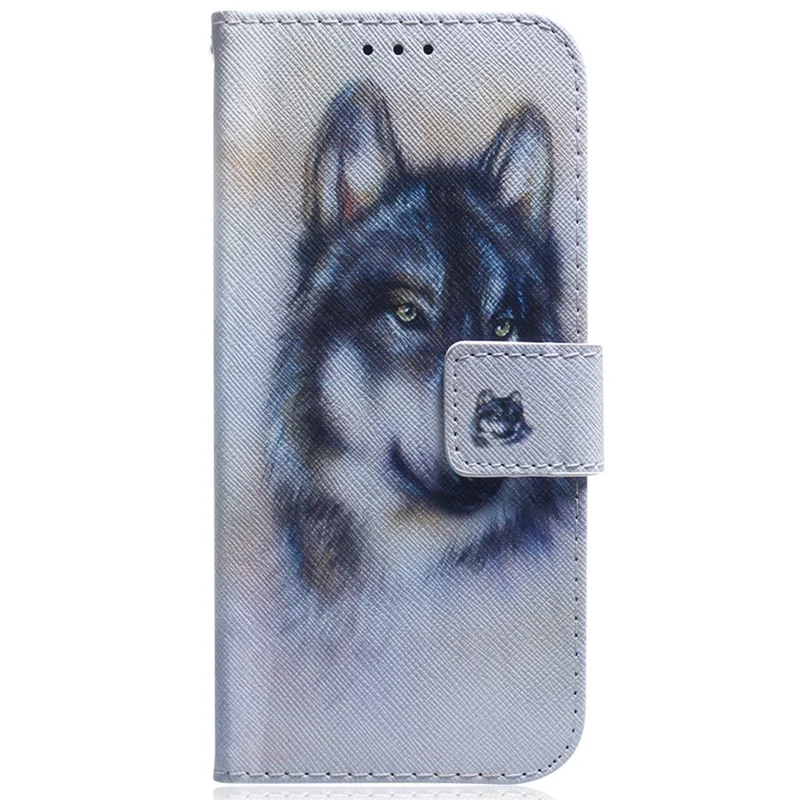 Flip PU Leather Case for Xiaomi Redmi Note 12S 4G Pattern Printing Stand Wallet Phone Cover - Wolf