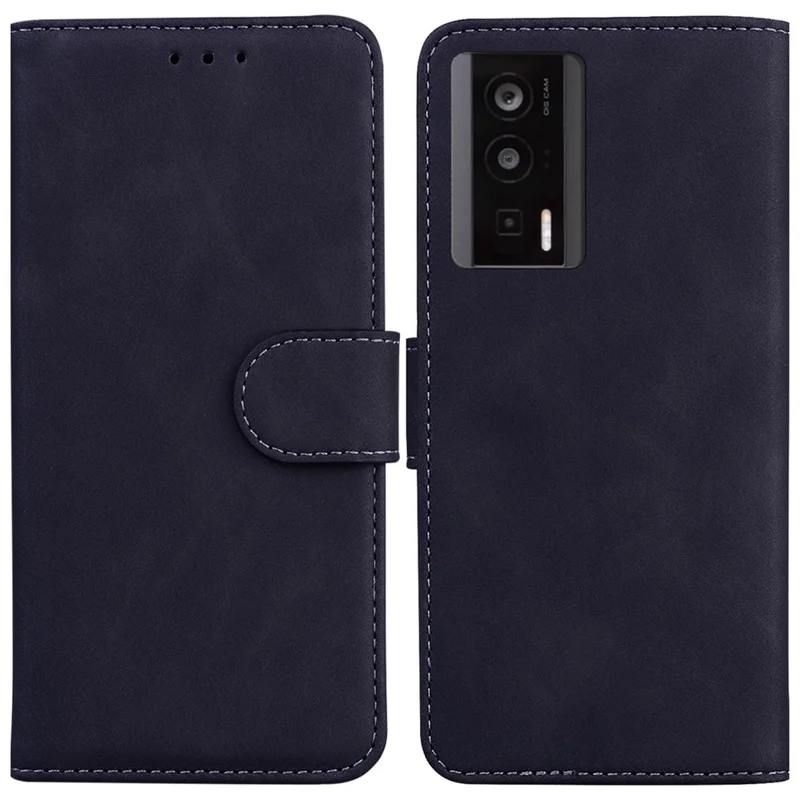 Capa de Couro para Xiaomi Poco F5 Pro 5G / Redmi K60 5G / Redmi K60 Pro 5G, Capa Carteira com Suporte - Preto