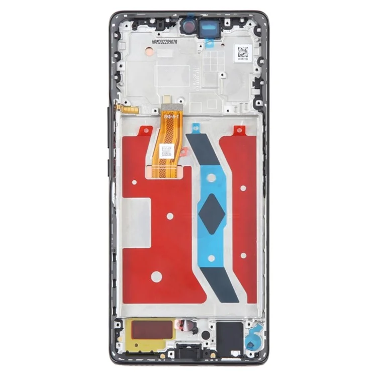 Per Honor X40 5G OEM Grade S AMOLED AMOLED e Digitazer Assembly + Frame Part (senza Logo) - Nero