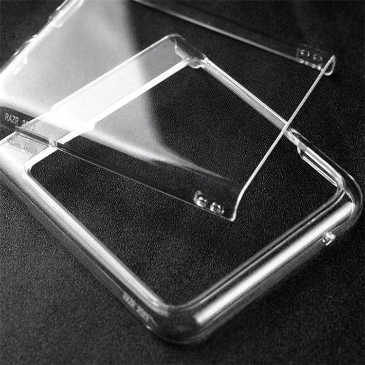 Für Motorola Razr 40 Ultra 5G transparentes PC-Telefon-Case, Zweiteiler-Design, Handyhülle