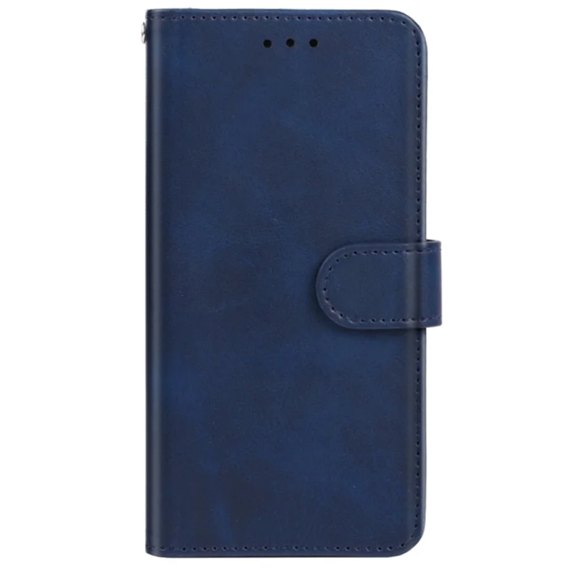 For ZTE Blade V40s 4G PU Leather Wallet Phone Cover Calf Texture Phone Stand Case - Blue