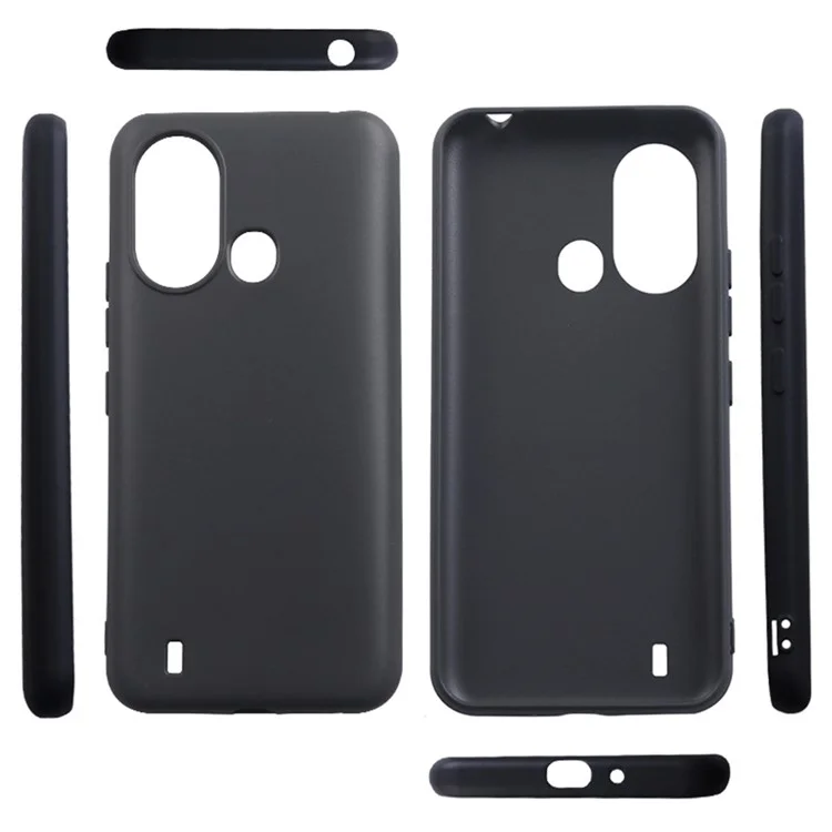 Custodia per Cellulare per ZTE Blade L220, Cover in TPU Anti-Graffio Lucida Posteriore - Nera