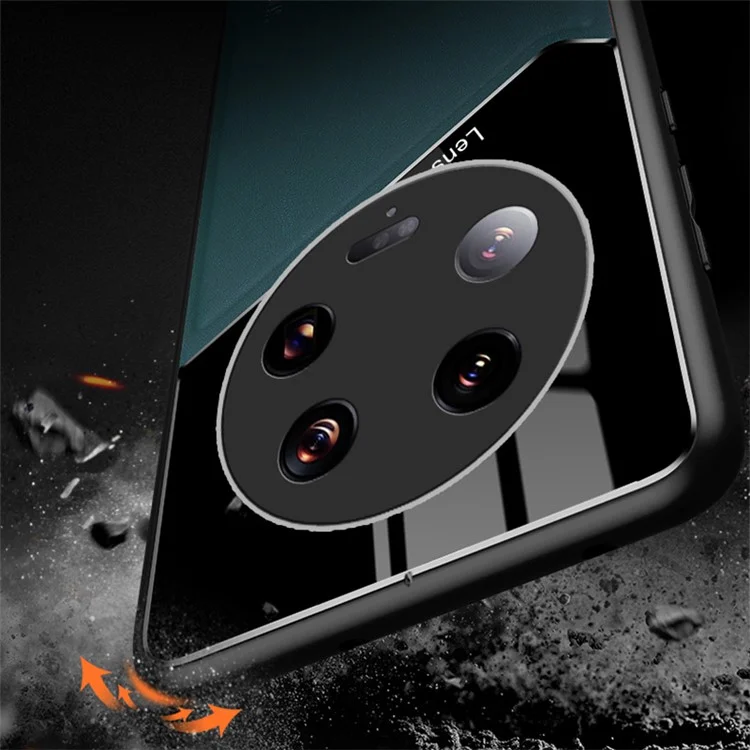 For Xiaomi 13 Ultra Protective Cover PU Leather Coated TPU + PC Phone Case with Car Mount Metal Sheet - Green