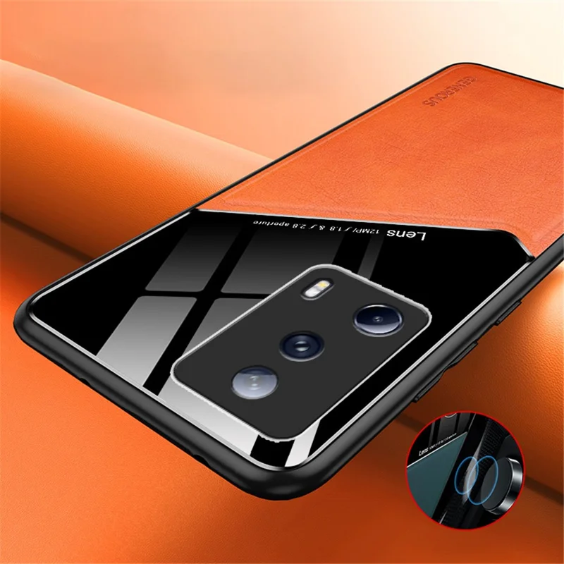 Pour Xiaomi 13 Lite / Civi 2 5G Housse anti-chute Revêtement en cuir PU Boîtier téléphone TPU+PC avec support de voiture Feuille métallique - Rouge
