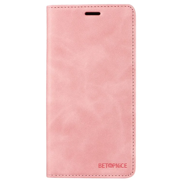 BETOPNICE 003 Для iPhone 15 Полностью обернутый PU-кожаный чехол с блокировкой RFID, подставка, кошелек и чехол для телефона - розовый