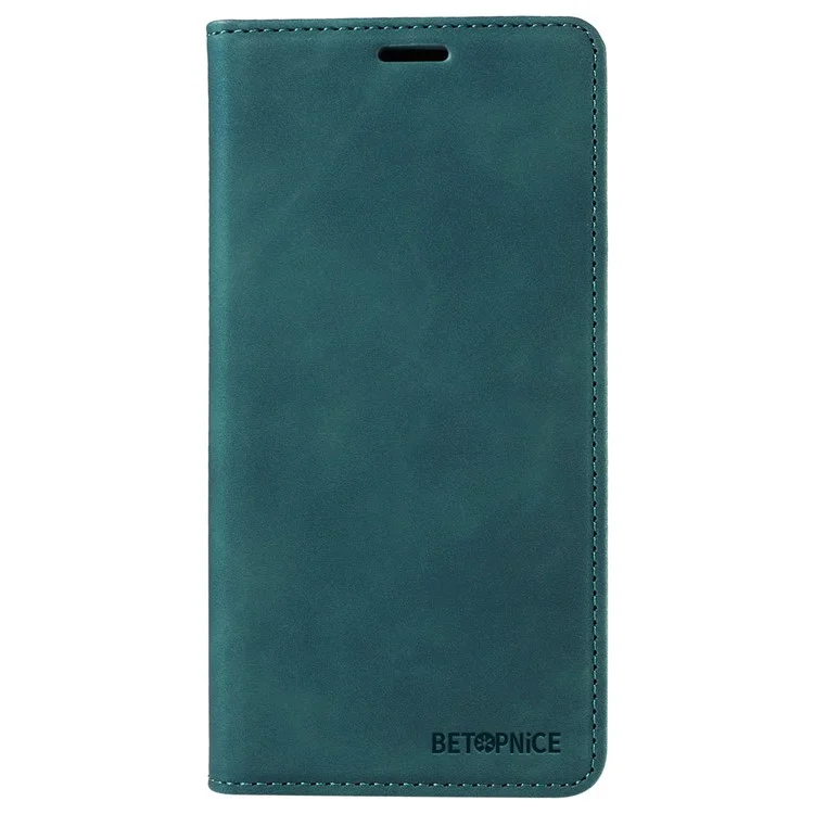 BETOPNICE 003 For iPhone 15 Pro Full Protection Phone Case PU Leather Cover RFID Blocking Stand Wallet Shell - Green
