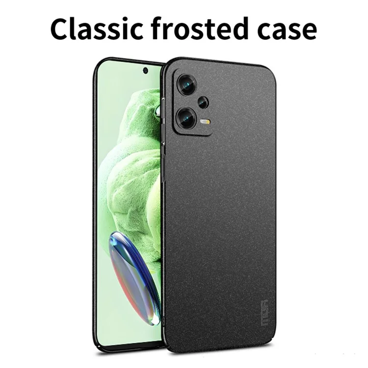 MOFI Shield Matte Series para Xiaomi Redmi Note 12 Pro 5G Funda de teléfono de PC mate anti-arañazos - Negro