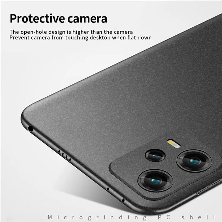 MOFI Shield Matte Series para Xiaomi Redmi Note 12 Pro 5G Funda de teléfono de PC mate anti-arañazos - Negro
