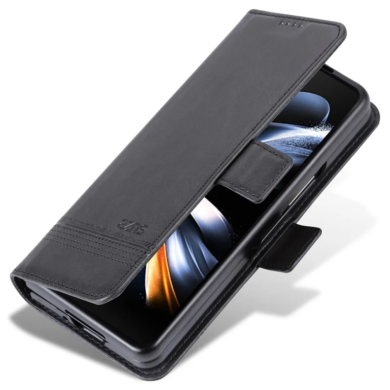 AZNS Pour Samsung Galaxy Z Fold5 5G Étui portefeuille en cuir PU Flip Folio Stand Housse de téléphone - Noir