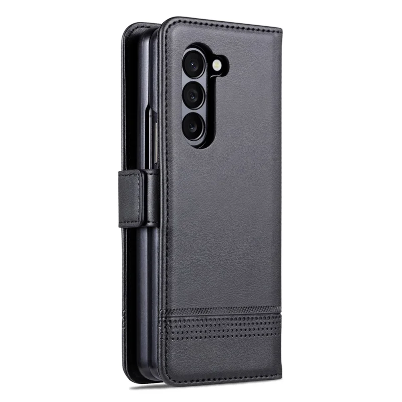AZNS Pour Samsung Galaxy Z Fold5 5G Étui portefeuille en cuir PU Flip Folio Stand Housse de téléphone - Noir