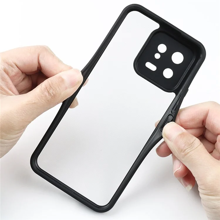 Для Xiaomi 13 Super Thin TPU + PC Phone Case HD Transparent Dustproof Mobile Phone Cover