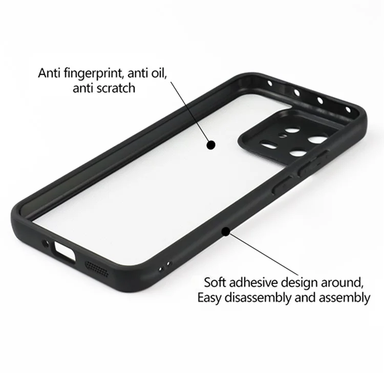 Для Xiaomi 13 Super Thin TPU + PC Phone Case HD Transparent Dustproof Mobile Phone Cover